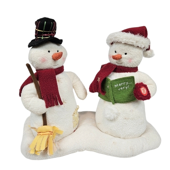 Hallmark Mr & Mrs Snowman Jingle Pals Plush Animated Singing Partially Works - Picture 10 of 10